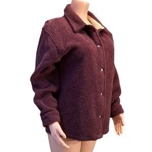 NWOT Vintage Cabela's Sherpa Fleece Snap Top Shacket Size L